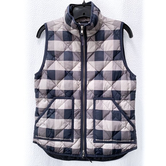 J. Crew Quilted Plaid Vest - Picture 1 of 5